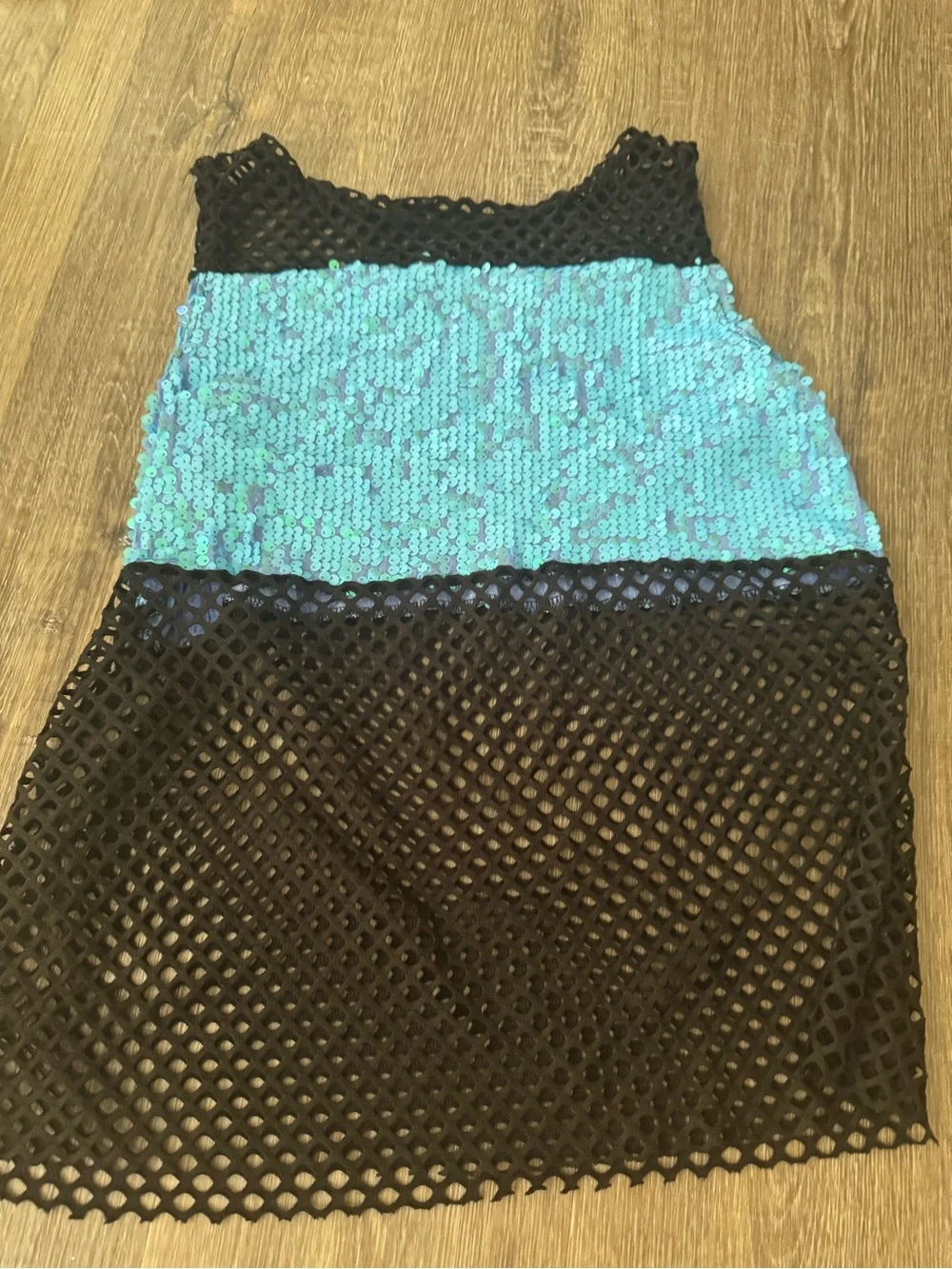 Weissman Blue and Black Kids Dance Costume Set with Sequined Overlay
